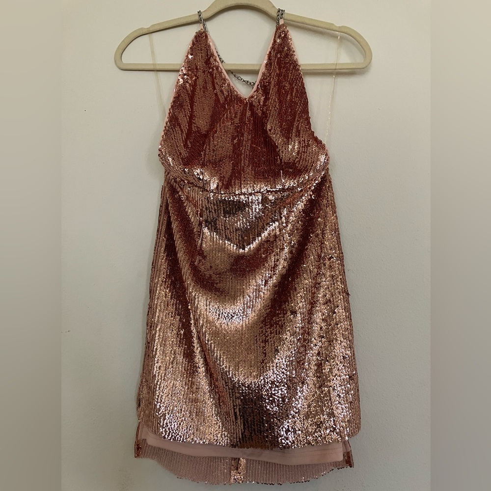 Fashion Nova Sexy Fun Double Split Dress w/ Chain